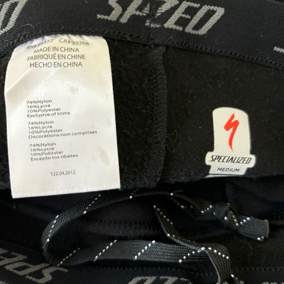 Specialized Women’s Athletic Leggings Zip Ankle Black Therminal Ex Sz M - Picture 4 of 11